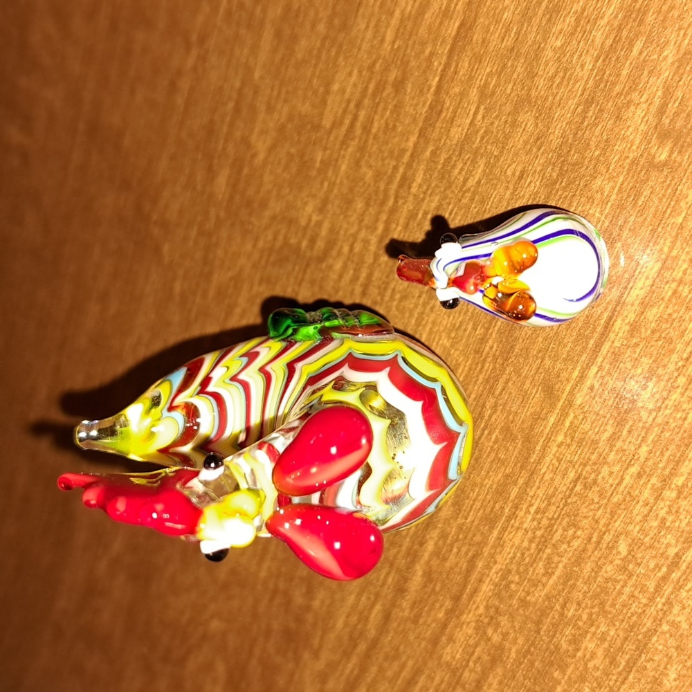 Set of glass chickens - Picture 2 of 5